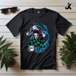 Demon Slayer Tanjiro Black - Cotton Anime T-shirt