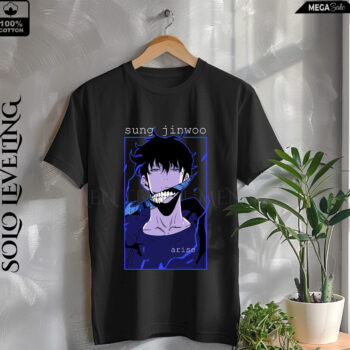 Solo Leveling Sung Jinwoo - Cotton Anime T-shirt