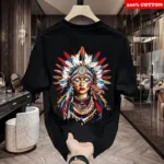 Ancient Girl Design - Drop Shoulder | Oversized | Cotton T-shirt