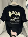 Dream Star In Heart | Drop Shoulder | Oversized | Cotton T-shirt
