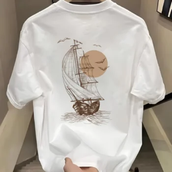 Butterfy Boat | Drop Shoulder | Oversized | Cotton T-shirt